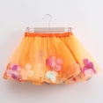 thumbnail image 1 of YHAJDS Girls Mesh Floral Layered Tutu Skirt with Lining Elastic Waist Performance Puffy Skirt, 1 of 3