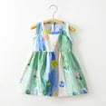 thumbnail image 1 of YHAJDS Girls Sleeveless Dress Allover Print 100 Percent Casual, 1 of 3