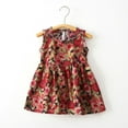 thumbnail image 1 of YHAJDS Girls Sleeveless Dress Allover Print 100 Percent Casual, 1 of 3