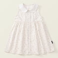 thumbnail image 1 of YHAJDS Girls Sleeveless Dress Floral Print Button Front Lace Casual Summer, 1 of 5