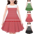 thumbnail image 1 of YHAJDS Girls Sleeveless Dress Round Neck Summer Print Casual Daily Outfits, 1 of 3