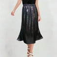 thumbnail image 1 of YHAJDS Girls Solid Color Sequin Shiny Long Skirt A Line Flared Skirts for Kids Age 3-16, 1 of 3