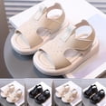 thumbnail image 1 of YHAJDS Girls Solid Color Soft Sole Sandals Hook and Loop Breathable Non Slip Summer, 1 of 3