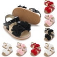 thumbnail image 1 of YHAJDS Infant Rose Print Shoes Flat Soft Sole Breathable Summer Pre Walking Sandals for Baby Girl 6-12 Months, 1 of 5