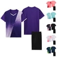 thumbnail image 1 of YHAJDS Kids Tiger Print Soccer Set Short Sleeve Crewneck Jersey with Elastic Shorts Breathable Wear, 1 of 4