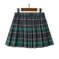 thumbnail image 1 of YHAJDS Kids Girls Plaid Pleated Skirt with Built-in Shorts Elastic Waist Uniform Skort, 1 of 3