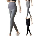 thumbnail image 1 of YHAJDS Maternity Leggings Women Solid Color Thin Soft Over Belly Stretch Yoga Base Layer Pants, 1 of 3