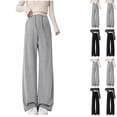 thumbnail image 1 of YHAJDS Maternity Wide Leg Jeans Lace Waist Drawstring Adjustable Flowy Full Length Stretchy Pregnancy Pants, 1 of 5