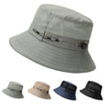 thumbnail image 1 of YHAJDS Men Bucket Hat Solid Mesh Breathable Drawstring Sun Protection Cap Summer Outdoor, 1 of 6