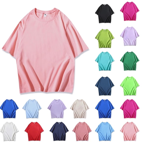 YHAJDS Men Tops Summer Casual T-shirt,Mens Shirts Casual Stylish Short Sleeve Crew Neck Solid Color Summer Fashion Comfortable Daily Wear Casual Tops