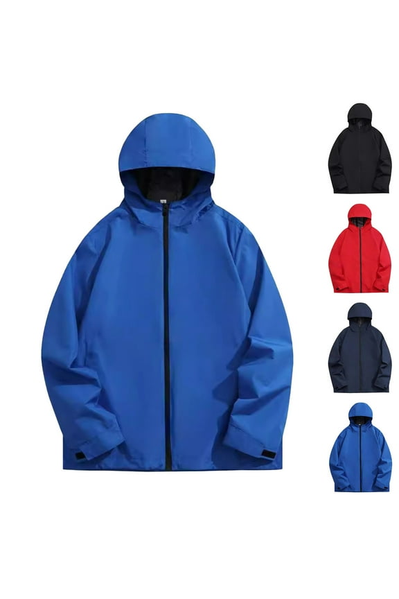 Men's Winter Casual Coat,Outwear Interchange Jacket Sports Coat for Men Men's Long Sleeve Hooded Lightweight Jacket Windproof Waterproof Outdoor Work Casual Style