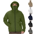 thumbnail image 1 of YHAJDS Men's Winter Casual Coat,Sports Coat for Men Men Coats and Jackets Workwear Sports Fitness Warm Jacket with Pockets Zip Up Double Hood Mask Long Sleeve Casual Outerwear Jacket, 1 of 5