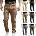 thumbnail image 1 of YHAJDS Men's Winter Casual Pants,Waterproof Cargo Pants Warm Pants Loose High Elasticity Multi Pocket Winter Work Pants Comfortable Outdoor Windproof Pants, 1 of 5