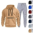 thumbnail image 1 of YHAJDS Men's Winter Casual Set,Men Hoodie Sets 2 Piece Hoodie Sets For Men Hoodie And Jogger Sets Long Sleeve 1PC Hoodie Sweatshirt And 1PC Jogger Pants Set Sports Wear For Fall Winter, 1 of 3