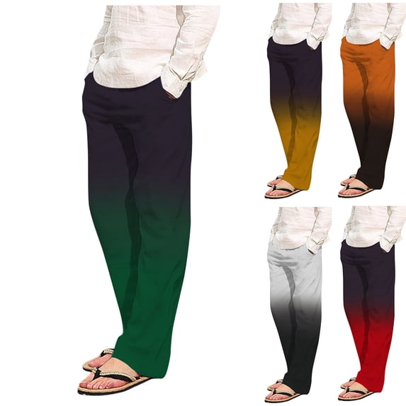YHAJDS Men Ombre Lounge Pants Casual Home Gym Sport Bottoms
