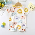 thumbnail image 1 of YHAJDS Newborn Baby Romper Short Sleeve Cotton Print Bodysuit Summer Outfits Infants Jumpsuit Rompers for Boys Girls, 1 of 3