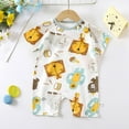thumbnail image 1 of YHAJDS Newborn Baby Romper Short Sleeve Cotton Print Bodysuit Summer Outfits Infants Jumpsuit Rompers for Boys Girls, 1 of 5