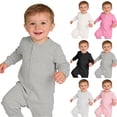thumbnail image 1 of YHAJDS Rompers for Boys Girls Long Sleeve Pants Crewneck Solid Cotton Baby Jumpsuit Infants Bodysuit, 1 of 4