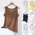 thumbnail image 1 of YHAJDS Sleep Set for Women Linen Round Neck Sleeveless Tank Top Layering Top, 1 of 5