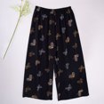 thumbnail image 1 of YHAJDS Sleepwear for Women Printed Rayon Wide Leg Lounge Pants Lightweight Cropped Pants Home Wear, 1 of 3