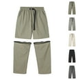 thumbnail image 1 of YHAJDS Men Convertible Cargo Pants Mid Rise Quick Dry Stretch Straight Outdoor Hiking Bottoms, 1 of 4