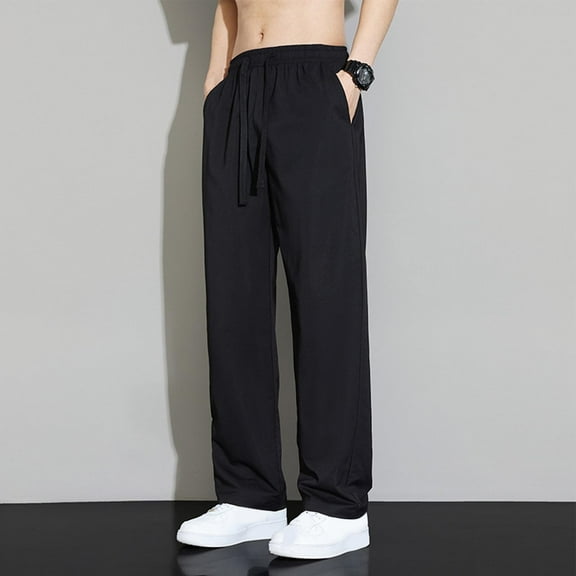 YHAJDS Summer Mens Pants,Linen Pants Men Full Length Pants for Men Comfortable Pants for Men Solid Color Thin Breathable for Daily Outdoor Beach