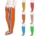 thumbnail image 1 of YHAJDS Men Stripe Print Lounge Pants Elastic Waist Casual Home Gym Bottoms, 1 of 4