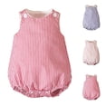 thumbnail image 1 of YHAJDS Summer for Newborn Sleeveless Stripe Print Cotton Romper Bodysuit Jumpsuit Infants Clothes, 1 of 5