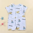 thumbnail image 1 of YHAJDS Toddler Baby Short Sleeve Romper Solid Color Print Cotton Bodysuit Jumpsuit Summer Newborn Infants Outfit, 1 of 3