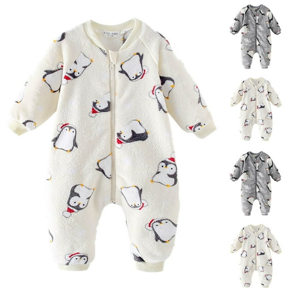 YHAJDS Toddler Fall Winter Casual Jumpsuit, Girls Romper Kids Jumpsuit-2Y Fall And Winter Print Hooded Zipper Fleece Warm Long Sleeve Long Pants Casual Toddler Nightwear