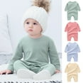 thumbnail image 1 of YHAJDS Toddler Fall Winter Casual Jumpsuit, Jumpsuit For Kids Unisex Fall Winter Warm Long Sleeve Overalls For-12M, 1 of 2
