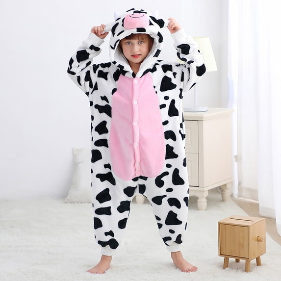 YHAJDS Toddler Fall Winter Casual Jumpsuit, Kids Boys Girls Cosplay Flannel Long Sleeve Climb Suit Warm Fabric Snug Adorable for Daily Wear and Themed Events