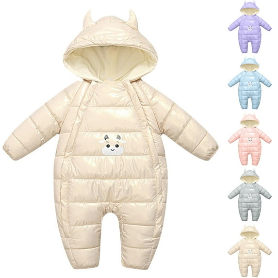 YHAJDS Toddler Fall Winter Casual Jumpsuit, Kids Jumpsuit Rompers For Kids 0-18 Months Fall Winter Warm Coverall Long Sleeve Long Leg Climbing Clothes Print