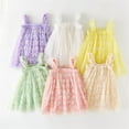 thumbnail image 1 of YHAJDS Toddler Girl Sleeveless Dress Floral Print Mesh Tutu Layered Ruffle Summer, 1 of 5