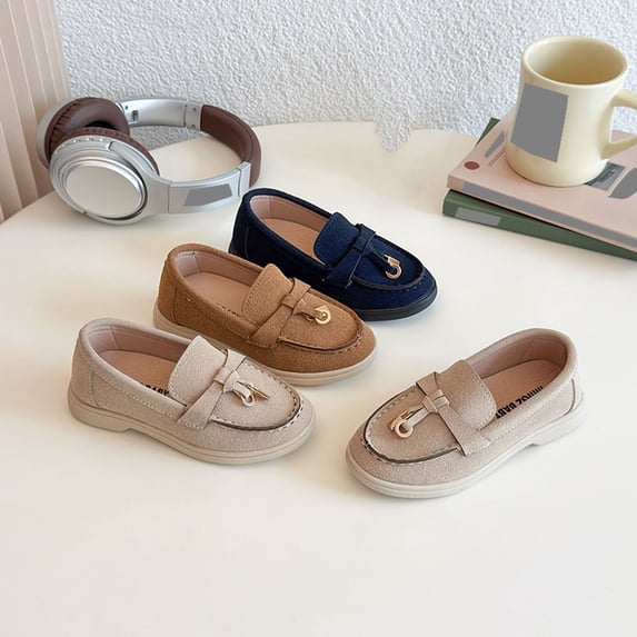 YHAJDS Toddler Girls Casual Soft Sole Moccasins Princess Flats Slip On Sneakers