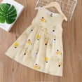 thumbnail image 1 of YHAJDS Toddler Girls Sleeveless Dress Allover Print With Hat Summer Sundress, 1 of 5