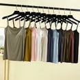 thumbnail image 1 of YHAJDS Women Built in Bra Tops Sleeveless Camisole with Side Slits Thin Strap Pajama, 1 of 3
