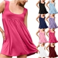 thumbnail image 1 of YHAJDS Women Causal Summer Dress Polka Print V Neck Short Sleeve Flowy Knee Length Dress, 1 of 5