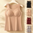 thumbnail image 1 of YHAJDS Women Fall Winter Sleepwear,Sleepwear With Built In Bra,Thermal Tank Top Women Women's Fall Winter Warm Solid Color Seamless Camisole Thermal Base Layer Undershirt Loungewear, 1 of 3