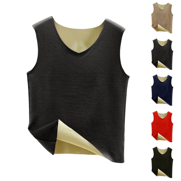 YHAJDS Women Fall Winter Sleepwear,Thermal Tank Top Women,Women Sleepwear Set Women's Fall Winter Velour Seamless Solid Color V Neck Plus Size Camisole Base Layer Thermal Homewear