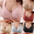 thumbnail image 1 of YHAJDS Women Large Size Bras,Bras For Women No Underwire Wireless Bra Front Closure Push Up Thin Cup Breathable Comfortable Everyday Undergarment, 1 of 3