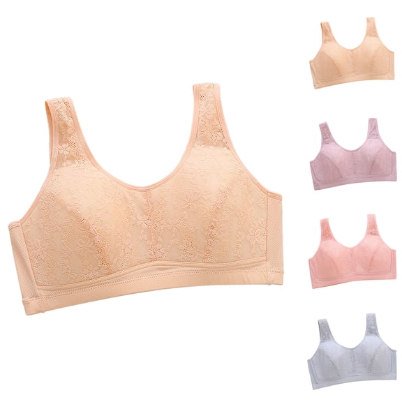 YHAJDS Women Large Size Bras,Bras For Women No Underwire Large Size Everyday Bras Breathable Hole Pullover Wireless Bra Comfortable Supportive Seamless Ladies Underwear For Daily Wear