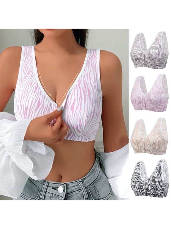 Bras for Older Women Front Closure Seamless Push Up Lifting Dropping Side Smoothing Back Smoothing