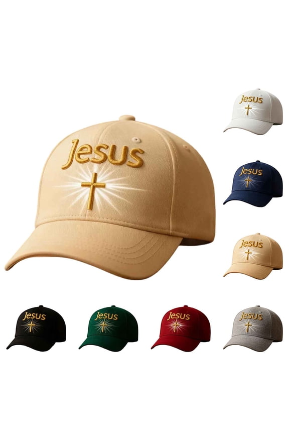 Women Men Baseball Hat Cross Print Adjustable Sun Protection Cap Summer Outdoor