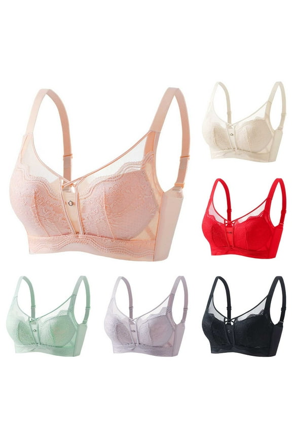 Women Plus Size Bra,Wireless Bra For Women Paper Cup Side Control Comfortable Adjustable Bras