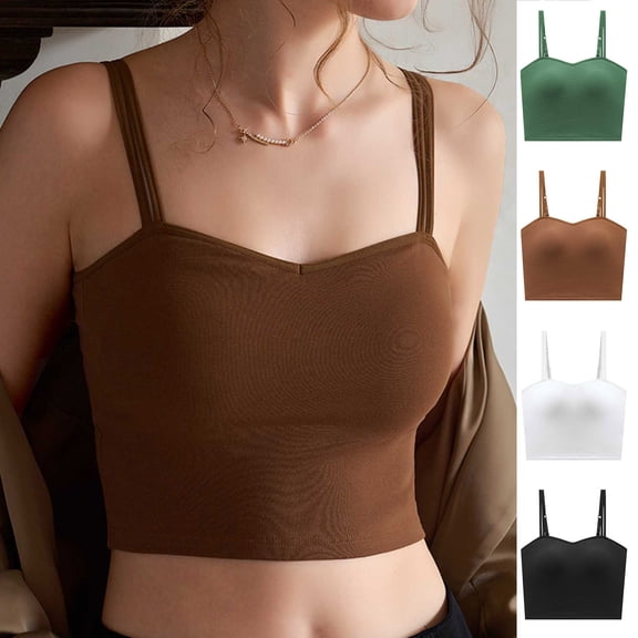 YHAJDS Women Plus Size Bra,Womens Tube Top,Ladies,Womens Strapless Bras,Camisole With Built In Bra And Padded Cups For Layering As Tube Top And Daily Wear