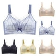 thumbnail image 1 of YHAJDS Women's Plus Size Bra,Bras For Women No Underwire,Everyday Bras,Plus Size No Underwire Bras, Print Bra For Women, Gathers Side Boobs, Prevents Sagging, Comfortable For Daily Wear, 1 of 4