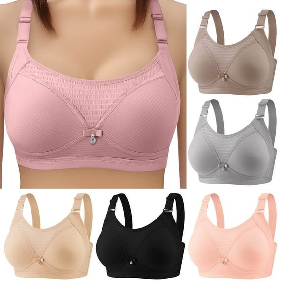 YHAJDS Women's Plus Size Bra,Wireless Bras for Women,Bras for Women no Underwire,Everyday Bras Solid Color Traditional Thin Cup Breathable Support
