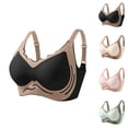 thumbnail image 1 of YHAJDS Women's Seamless Comfortable Daily Bra， Bras For Women Wireless Plus Size Lightly Padded With Delicate Embroidery And Breathable Fabric, 1 of 5