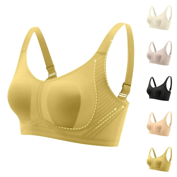 YHAJDS Women's Seamless Comfortable Daily Bra, Bras for Women Wireless Bra Everyday Bras Lightly Padded Medium Coverage Breathable